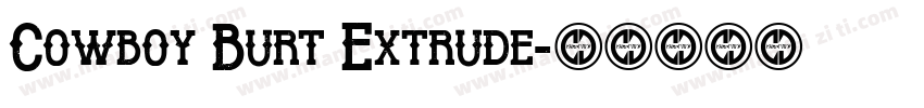Cowboy Burt Extrude字体转换